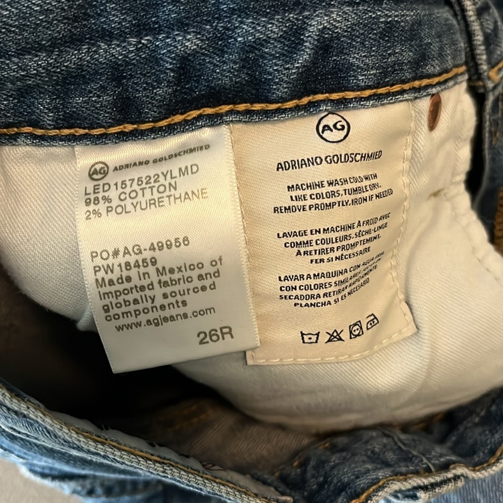 AG ADRIANO GOLDSCHMIED AG-ED DENIM EX-BOYFRIEND SLOUCHY SLIM
BLUE JEANS- Size 26 - Picture 6 of 13